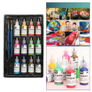 Adults Non-Toxic Acrylic Paint 12 Colors Acrylic Painting Pigment for Canvas
