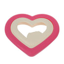 Heart-Shaped Sandwich Maker Bread Mould Cutter--Pink and Ivory