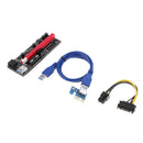009s 1x to 16x PCI Express Riser Card USB3.0 Cable Dual 6Pin for BTC Mining