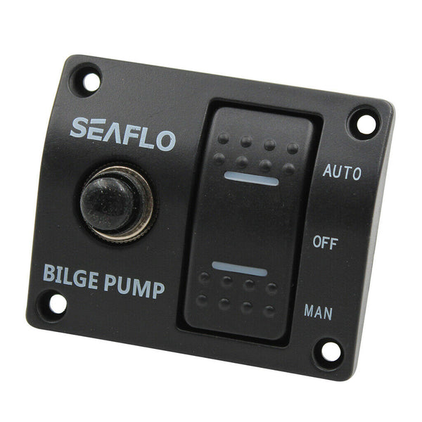 Bilge Pump Switch Panel Auto/Off/Manual Rocker Switch 12 volt with Fuse