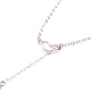 Double Heart Crystal Pendant Necklace Adjustable Clavicle Chain Choker Jewe BX