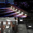 4pcs Stainless Steel 6LED Solar Stair Light Outdoor Garden Path Street Lamp A
