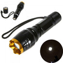 Zoomable 1200lm XML-T6 LED 18650 Flashlight Torch Focus Lamp Light+18650 Charger