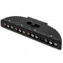 4 Port Av Composite Rca Selector Box Switch Splitter With Cable Cord Plug