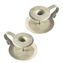2pcs European Design Candle Holder Candlestick Pillar Candle Stand Decor - White