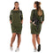 Autumn Winter Women's Large Size Dresses Casual Elegant Style Pockets Lette I6B7