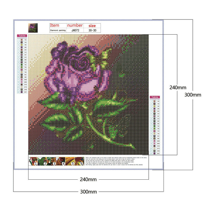 5D DIY Full Drill Diamond Painting Flowers Animal Cross Stitch Kit (JH072)