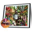 5D DIY Full Round Drill Diamond Painting Relax Pond Cross Stitch Embroidery