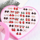 36 Pairs/box Christmas cute cartoon earings kids girls giftsJCï¼W