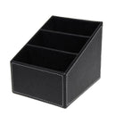3 Cells Phone Remote Control Holder Pu Leather Storage Box Stationery Makeu R4T2