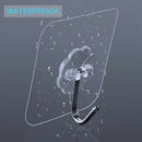 16 pieces wall hooks self-adhesive transparent hooks 7 cm x 7 cm hooks for  P7O1
