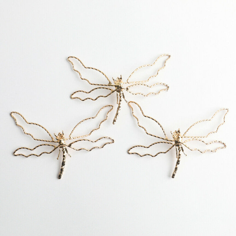 10 Pieces Alloy Butterfly Dragonfly Brooches Pins DIY Wedding Decor Used for