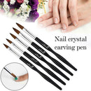 5Pcs/Set Nail Brush Acrylic Nail Art UV Gel Painting Brush DIY Drawing O1Q5