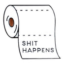 Creative Toilet Roll Paper Brooch Badges Jacket Backpack Decor Pins (White) A