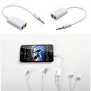 Couples 3.5mm Jack 1 Male to 2 Female Audio Headphone Earphone Splitter Line