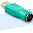 Green PS2 Female to USB Male Port Mouse Adapter Converter Connector for Keyboard