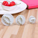 3x/Set Xmas Holly Leaf Plunger Mould Fondant Cookies Cake Sugar Craft Mold V5J5