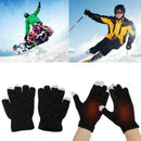 Heating Gloves Winter Hand Warmer Heated Knitted Mittens USB Long-Lasting P U2P4