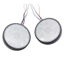 2x Round LED Motorcycle Tail Brake Turn Signal Lights Truck Side Marker Lights