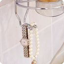 Multi-Function Storage Rack Powerful Suction Stainless Steel Holder For HairW6L4