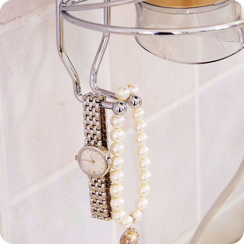Multi-Function Storage Rack Powerful Suction Stainless Steel Holder For HairW6L4