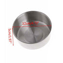 Stainless Steel Bird Feed Bowl Antirust Parrot Food Water Plate Kit (M 12CM