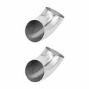 2x 60mm OD Stainless Steel Car Exhaust Weld 90 Degree Bend Elbow Pipe F YAZ