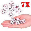 7x Bloody Polyhedral Dice Set For Dungeons And Dragons DND MTG RPG Game AU