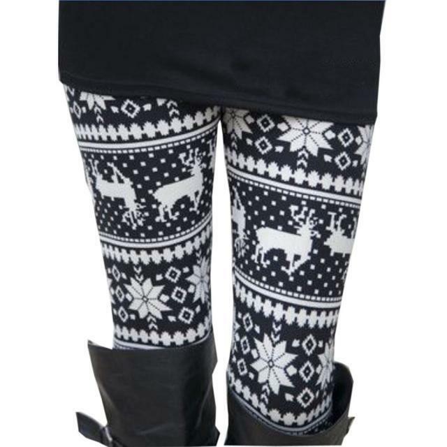 Women's Elasticity Skinny Tribal Printed Stretchy Ladies Casual Pants Leggings