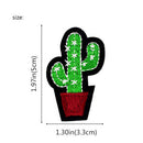 3pcs Cactus Embroidery Fabric Applique Iron/Sew on Patches For Clothing  Z FT