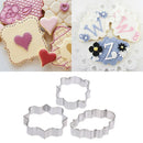 3pcs Fondant Cookie Cutters Stainless Steel Baking Tools Cakes Decor Tool