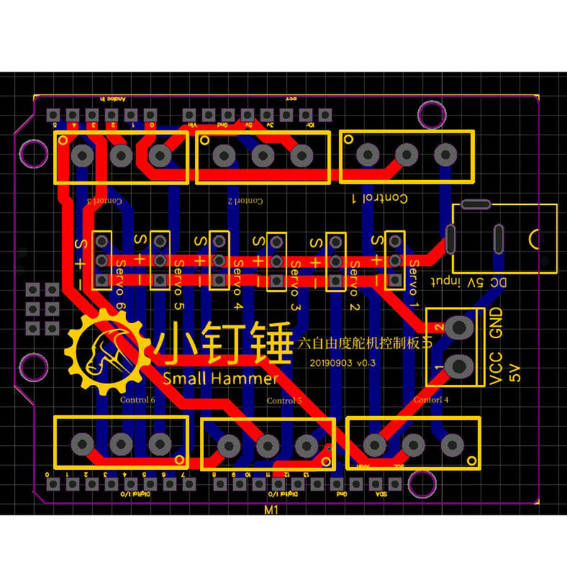 6 DOF Robot Arm Potentiometer Servo Knob Control Board Expansion Board