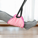 Airplane Footrest Hammock Adjustable Foot Feet Rest Travel Accessory (Pink)