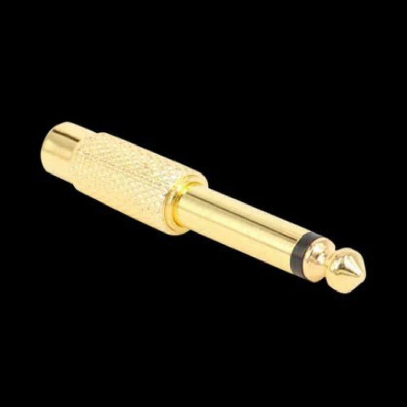 1Pc 6.35mm 1/4" Mono Male Jack to RCA Female Plug Audio Adapter Cable Conve X9M2