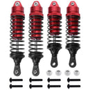 4PCS Aluminum Front & Rear Shock Absorber Assembled Red for 1/10 Traxxas Sl
