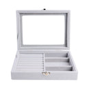 Practical Earrings Ring Organizer Velvet Bracelet Box Jewelry Storage Case A