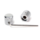 3pcs Professional Chromed Metal Guitar Tone Volume Knob