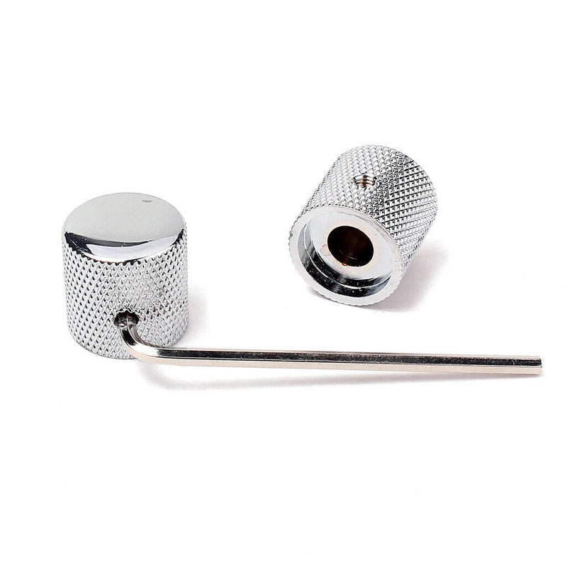 3pcs Professional Chromed Metal Guitar Tone Volume Knob