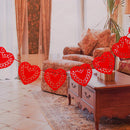 Heart Nonwovens Fabric Flag Party Garland Decor Banner Bunting Wedding B&X