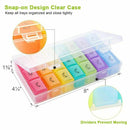 Weekly Pill Organizer(3-Times-A-Day), 7 Day Pill Box, Portable Travel Presc E2P3