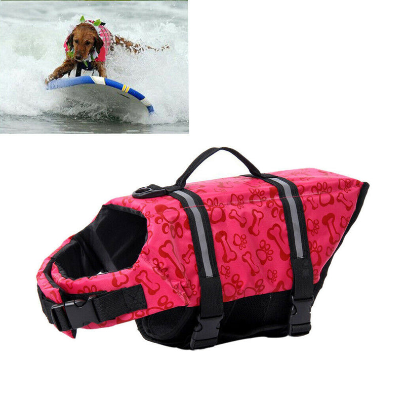 Pack of 2, Pet Dog Puppy Life Jacket Saver Swimming Vest Clothes Reflective