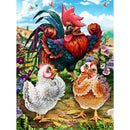 5D DIY Full Drill Diamond Painting Chickens Cross Stitch Embroidery Craft