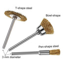 60Pcs Mini Wire Brush Wheel Cup Steel Wire Brush Set Shank For Power Rotary Q1F2