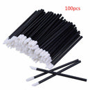 100Pcs Disposable Lip Brush Gloss Lipstick Wands Applicator Brush Makeup Tool