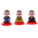 3pcs/set Plastic Solar Powered Shaking Head Bobbling Figures Car Decor ACCS