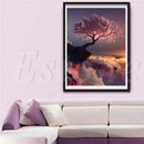 5D DIY Diamond Cherry Tree Embroidery Painting Cross Stitch Kit Home Wall Decor