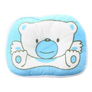 Cute Bear Cotton Newborn Baby Prevent Flat Head Pillow Support blue