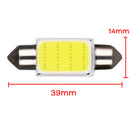 2x COB 39mm White Festoon Interior Dome LED Reading Light Car Xenon Bulbs Lamp