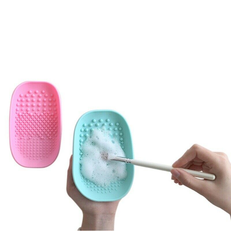 Green Brush Cleaner Cosmetic Make Up Washing Brush Gel Cleaning Mat Foundat L8Y4