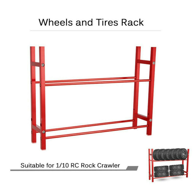1/10 Scale Metal RC Tire Tyre Rack Garage Accessories for Drifts, Truck, Buggy,